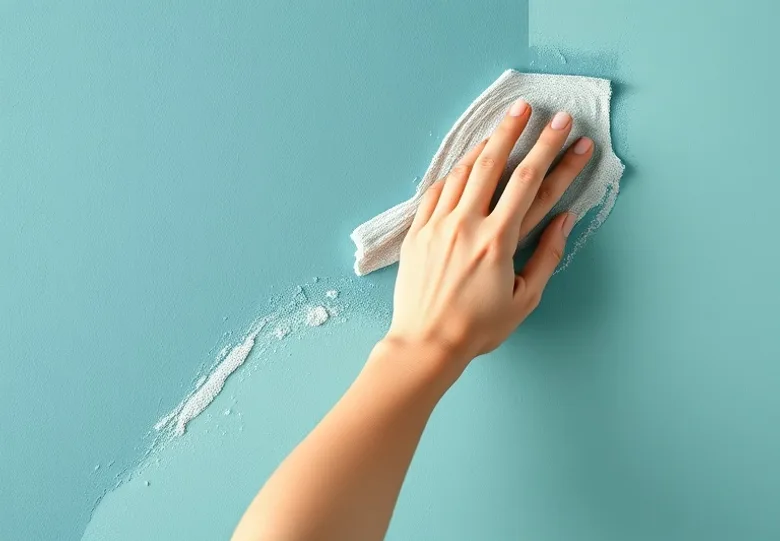 Application d'un enduit décoratif à la lisseuse sur un mur