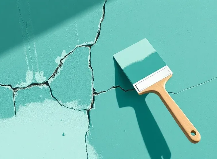Ponçage et rebouchage des fissures avant mise en peinture